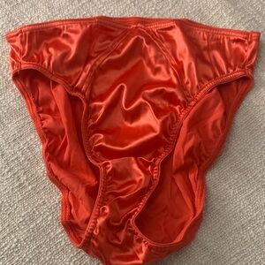 Victoria's Secret Bold Orange Satin Panties